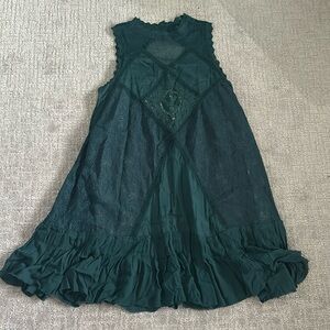 Free people dark teal dress with open back size medium